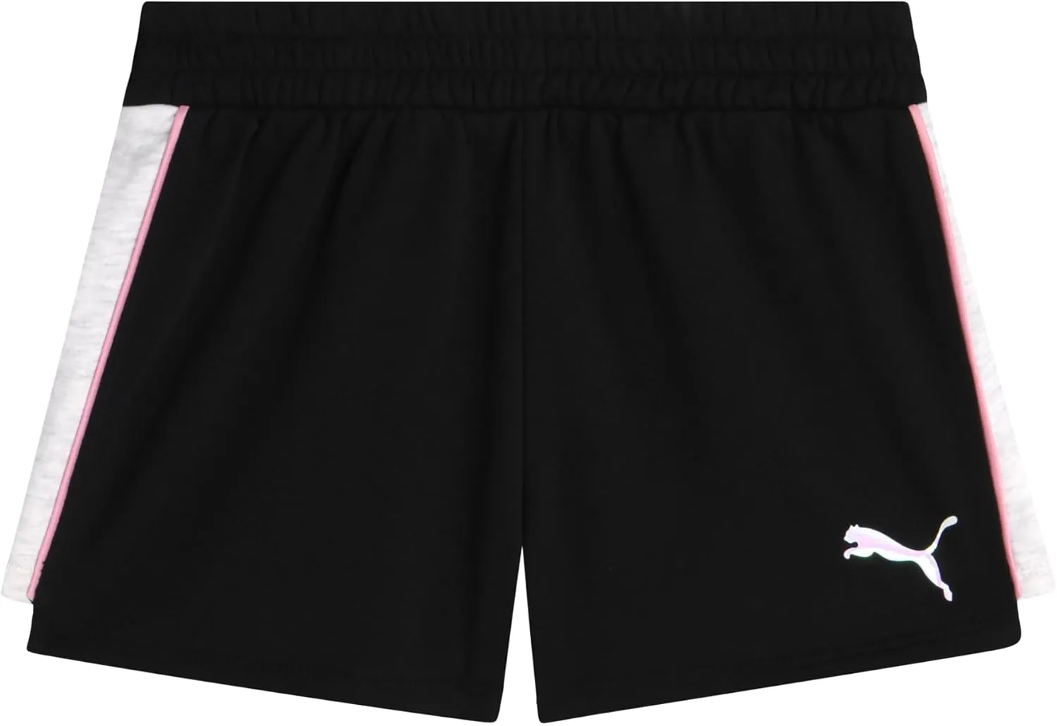 PUMA Girls' Athletic Shorts - 2 Pack Lightweight Performance Cotton French Terry Activewear Shorts (Sizes: 7-16)