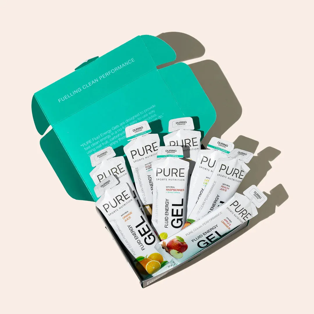 Pure Fluid Energy Gels - 8 Gel Sample Pack