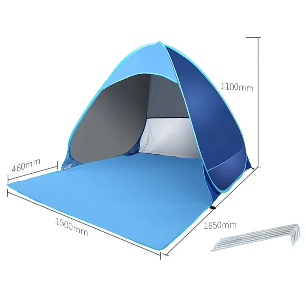 Quick Automatic Beach Tent - UPF50  Outdoor Sun Shelter, Portable Beach Canopy for Camping and Fishing