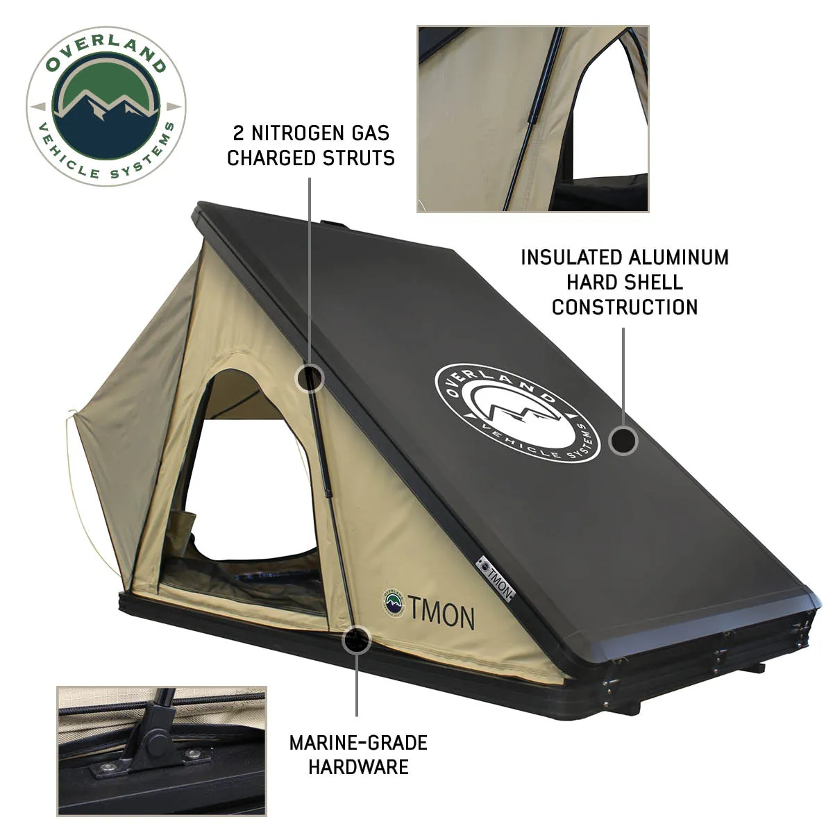 Rainfly 2 Tent, Top TMON Aluminum Tan - Person, & Roof LD Body Green Exclusive choices Clamshell High-precision