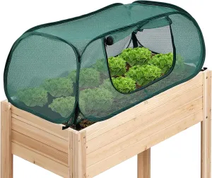 Raised Bed Cover, Crop Cage, Plant Guard, and Garden Mesh Netting Tent - 30% Sunblock Shade Cloth with Metal Anchoring Spikes - Protects Plants Against Birds and Small Animals - 45"x22"x16"