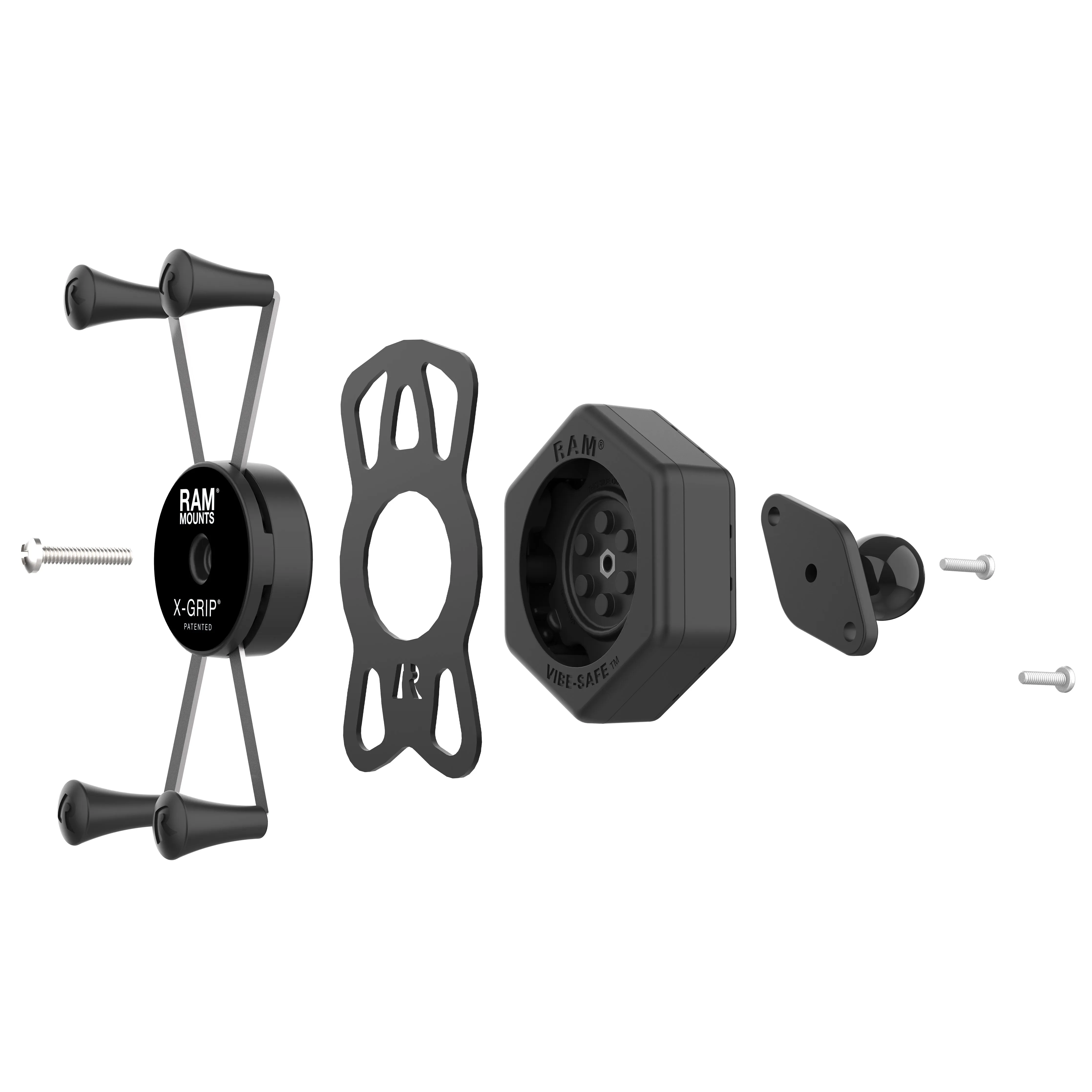 RAM® X-Grip® Large Phone Holder with Ball & Vibe-Safe™ Adapter (RAM-HOL-UN10B-462)