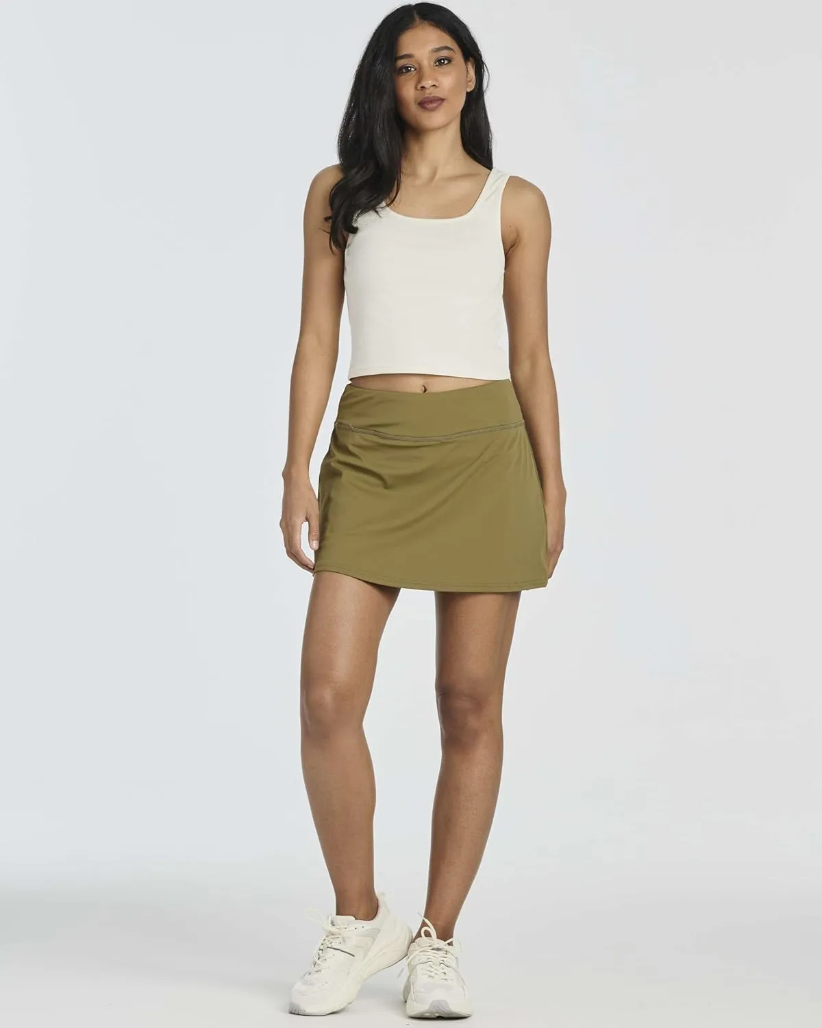 Real Essentials 4 Pack: Women's Active Skort Lightweight Comfy & Breathable Tennis Golf Skirt (Available in Plus Size)