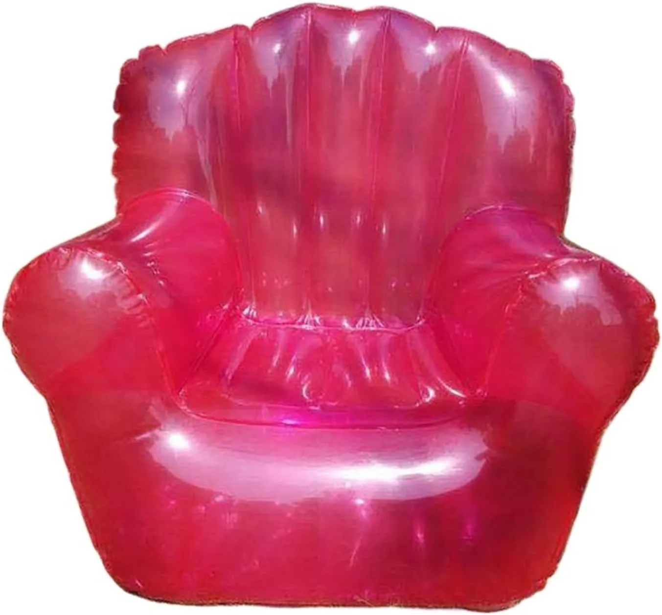 Recliner Single Inflatable Sofa Outdoor Camping Transparent Sofa Adult Double Thickened Leisure Portable Folding Air Chair Portable (Color : 102X102X74CM-03)