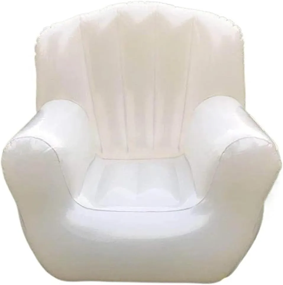 Recliner Single Inflatable Sofa Outdoor Camping Transparent Sofa Adult Double Thickened Leisure Portable Folding Air Chair Portable (Color : 102X102X74CM-03)