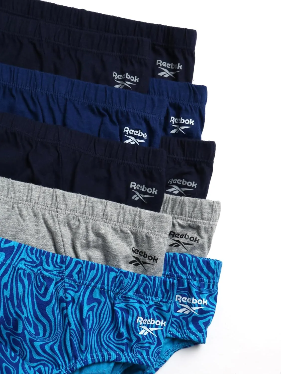 Reebok Men's Briefs - 10 Pack Classic Soft Stretch Low Rise Briefs with Contour Pouch - Underwear for Men (Sizes: S-XL)