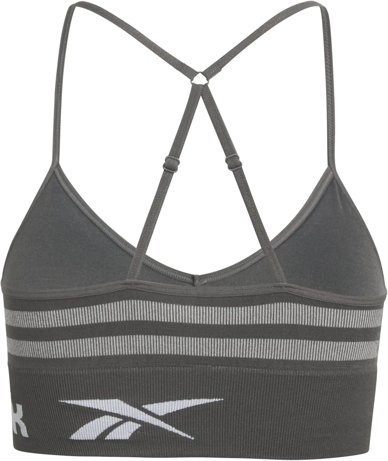 Reebok Women's Everyday Bra - 2 Pack Lightweight Stretch Performance Longline Cami Bralette - Seamless Bras for Women (S-XL)