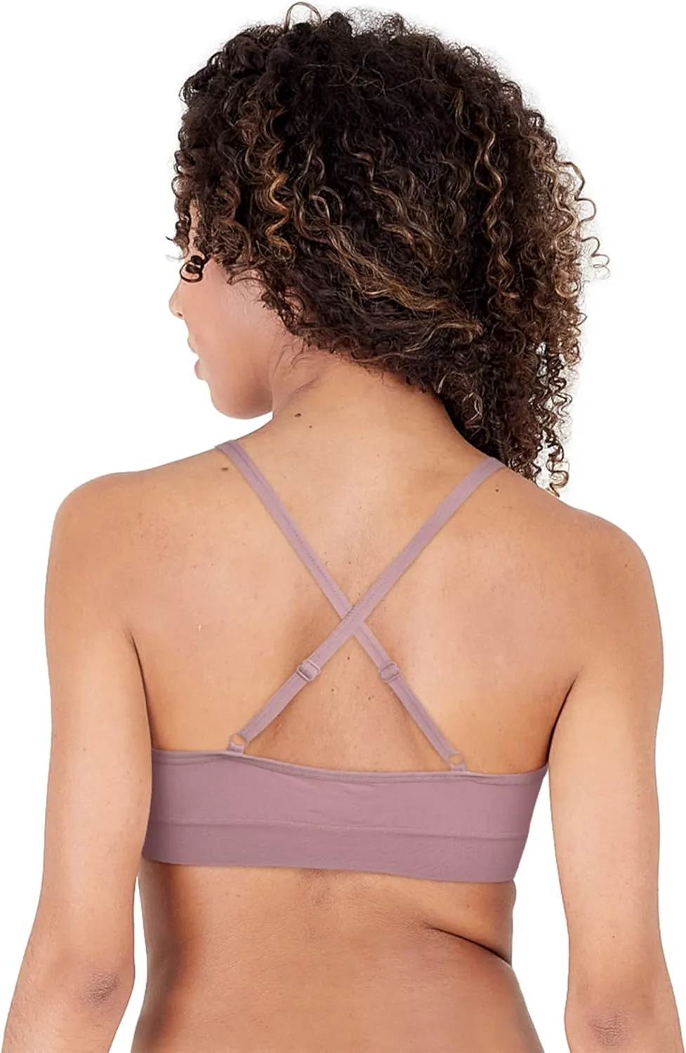 Reebok Women's Lightweight Soft Stretch Performance Cami Seamless Bralette, 2 Pack