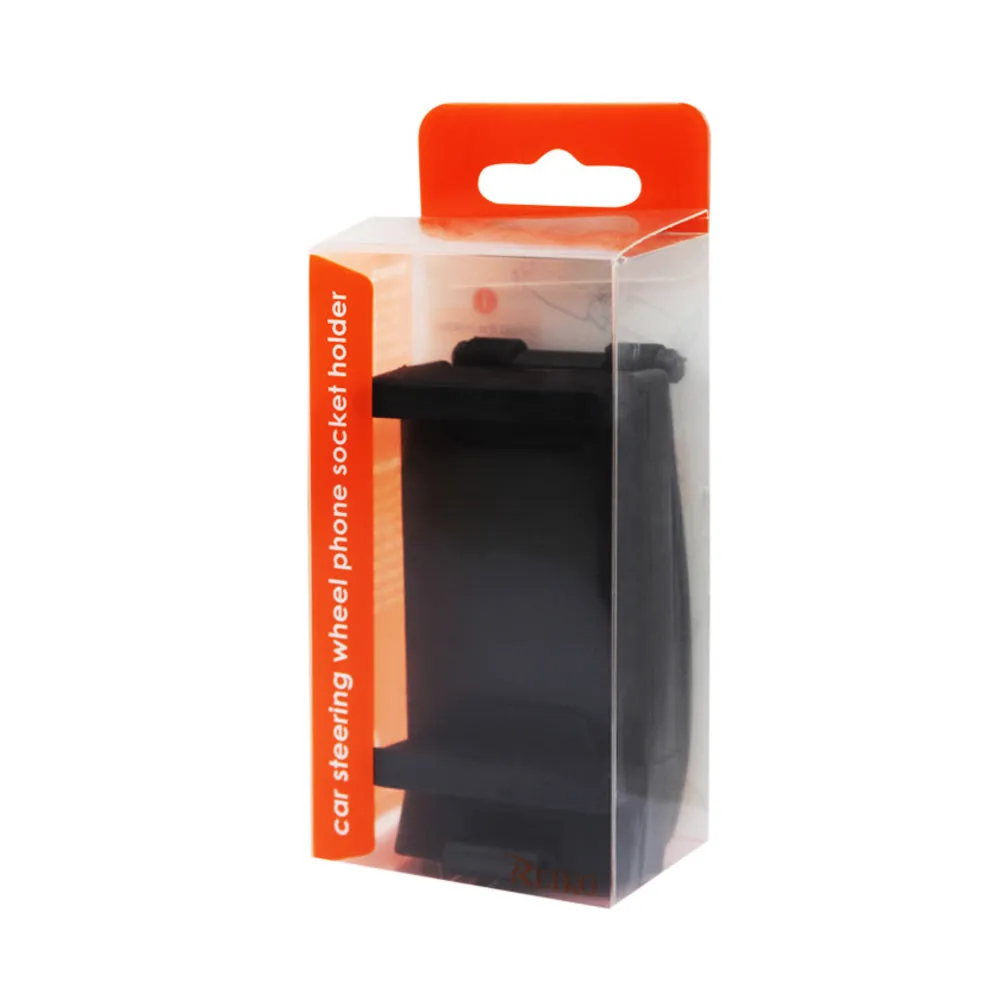 Reiko Car Steering Wheel Phone Socket Holder Black