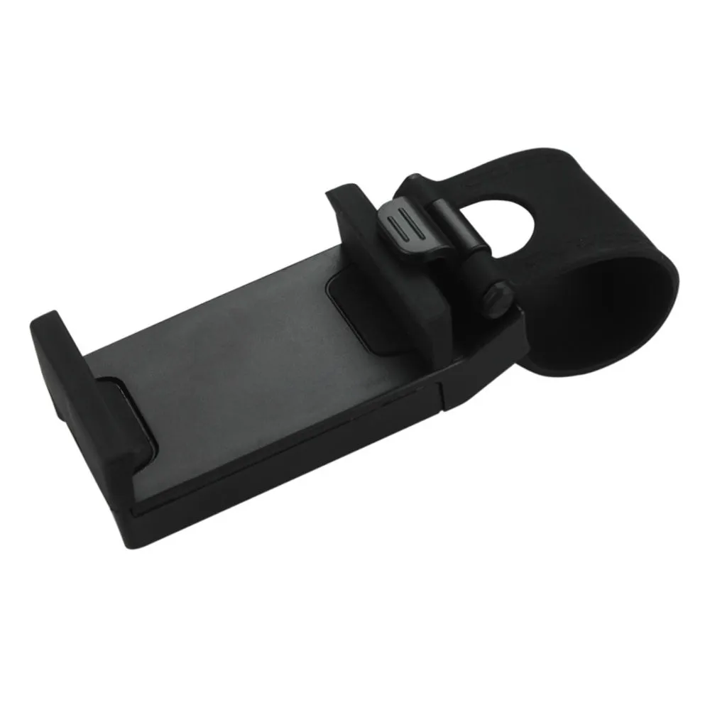 Reiko Car Steering Wheel Phone Socket Holder Black