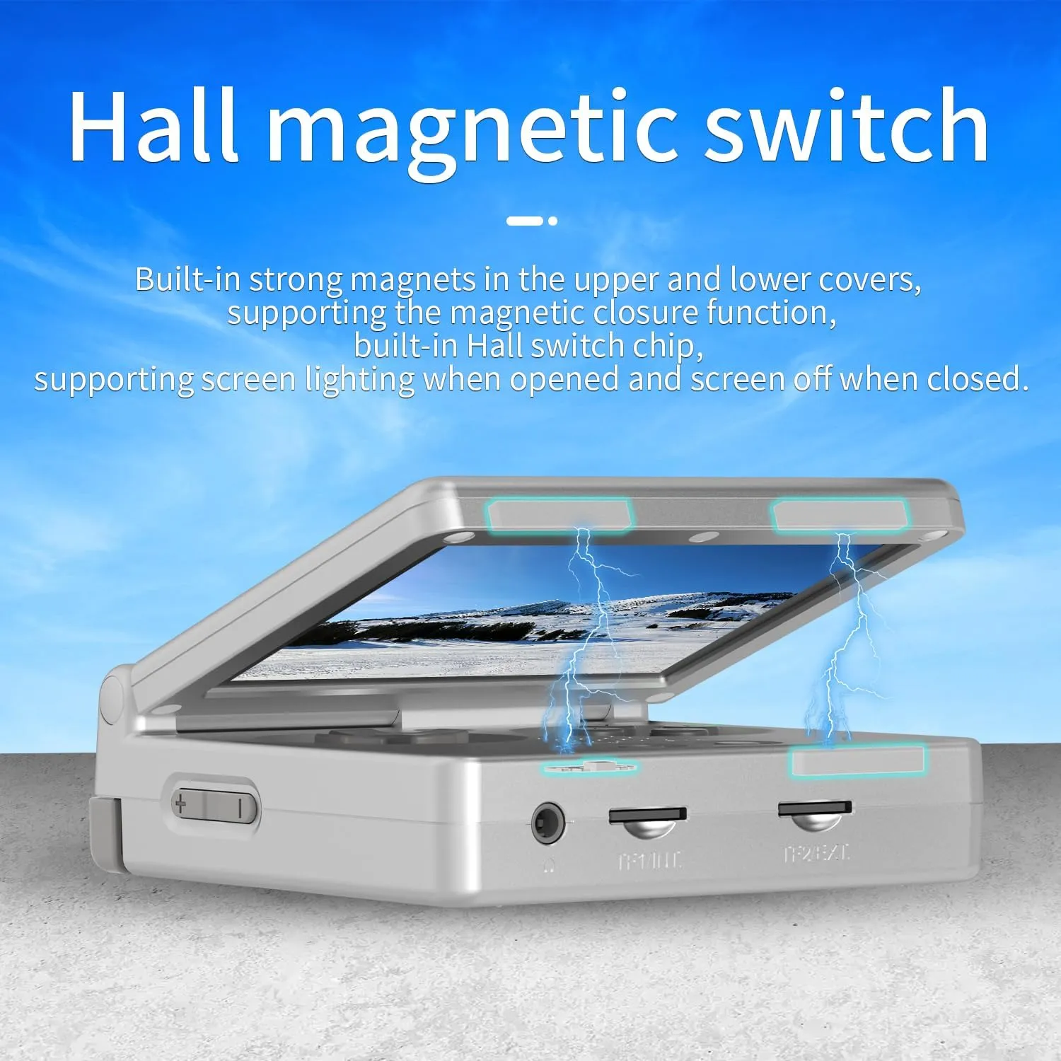 RG35XXSP Handheld Retro Game Console 3.5" IPS Screen 64GB TF Card with 5500  Games, 3300mAH Battery Support WiFi Bluetooth HD(Silvery)