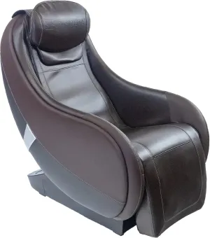 Riage CS, Compact Shiatsu Massage Chair, Featuring Zero-Gravity Recliner, Lumbar Heat, and Four-Node Massage Robot, Tapping, Kneading, Roller-Massaging Techniques (Brown)