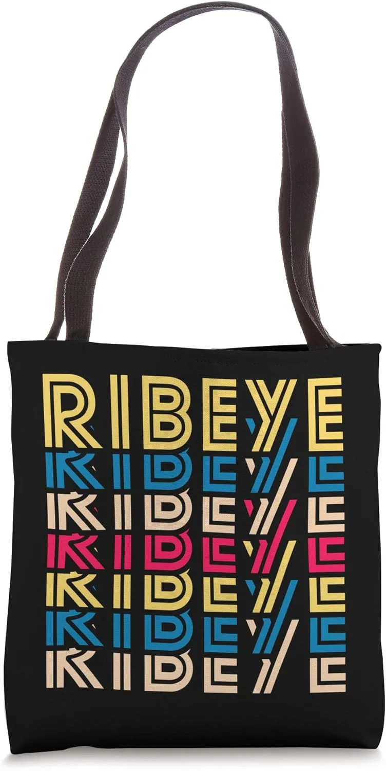 Ribeye Retro Vintage Funny Steak Meat Keto Diet Foodie Tote Bag