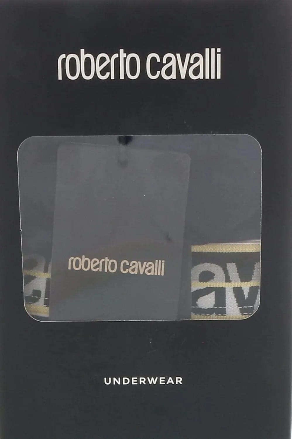 ROBERTO CAVALLI Black Cotton Jersey Stretch Boxer Brief-2-Pack- for mens