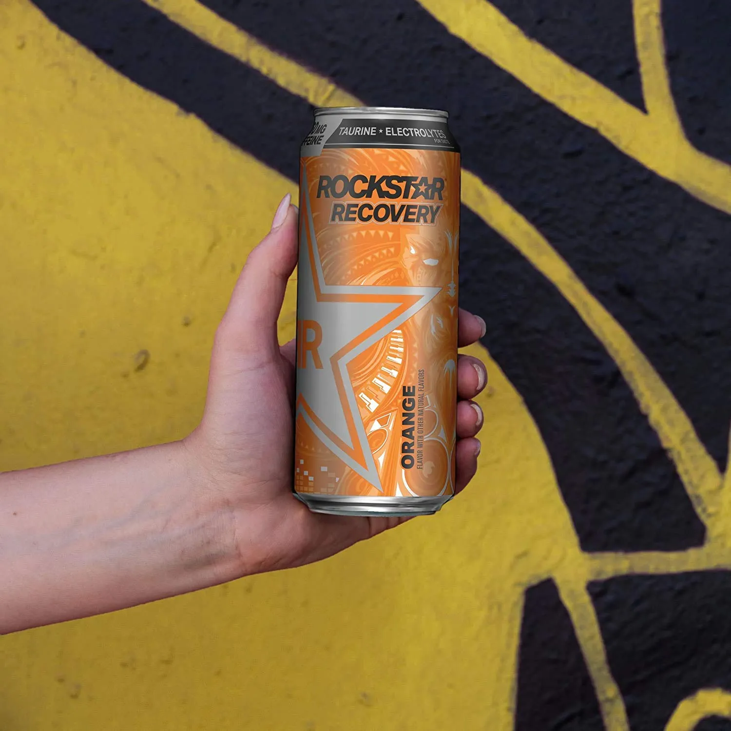 Rockstar Energy Rockstar Recovery Energy   Hydration Non Carbonated Energy Drinks 2021 Edition (Orange, 12 Cans), 16 Fl Oz (Pack of 12)