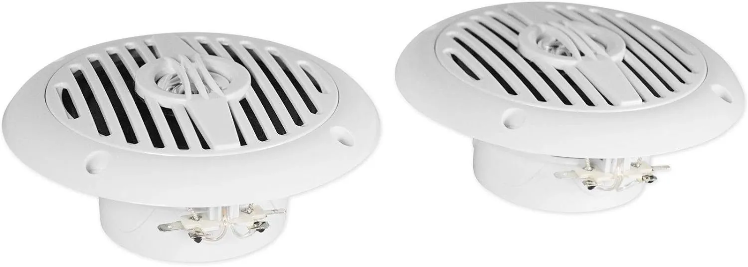 Rockville MS40W 200W Marine Boat Speakers (Pair), 4 Ohm, IP56 Waterproof, Compact Design, Anti-UV Build for Boats and Outdoor Use