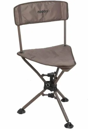 Rogers RG Tough Hunter 360 Compact Swivel Tripod Chair in Brown