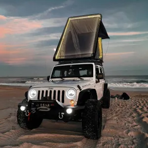 Rooftop Tent - Transparent Top Hard Shell Roof Top Tent for 2-3 Person, Suitable for Jeep SUV Truck Van, Camping Car
