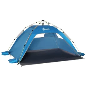 Rootz Pop-Up Beach Tent - Sun Shade - UV Shelter - Mesh Window - Fiberglass Frame - 220x173x120cm