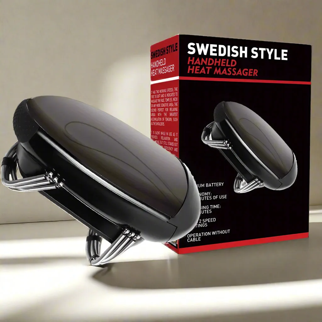 Royaleva Professional Vibration Massager Barbershop Cordless Handheld Heat Massager USB Charging Body Neck Back Head Face Massager