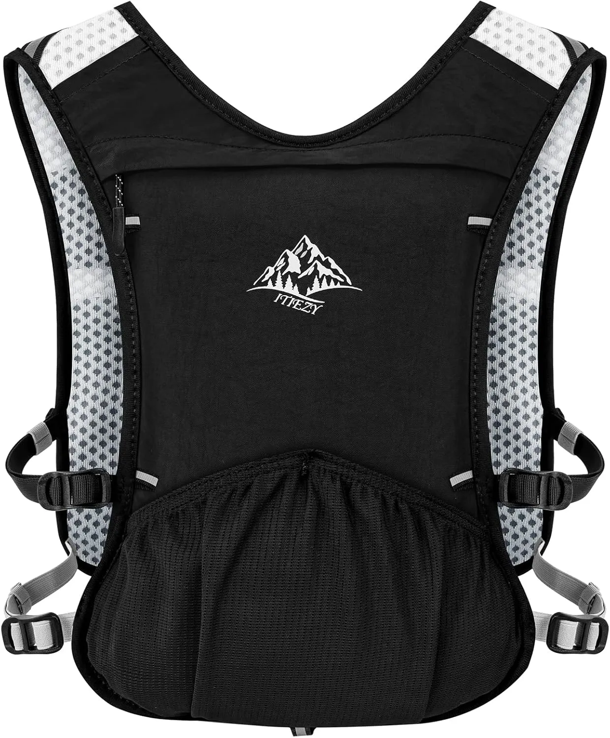 Running Hydration Vest for Women Men - Waterproof Running Water Backpack Hydration Pack with 12 Pockets, Lightweight Water Vest for Hiking Trail Cycling Marathon Race