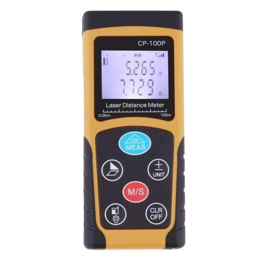 Rynx | 100M Handheld Laser Distance Meter Range Finder Laser Tape Measure Range Meter Construction Measuring Device Ruler Test Tool