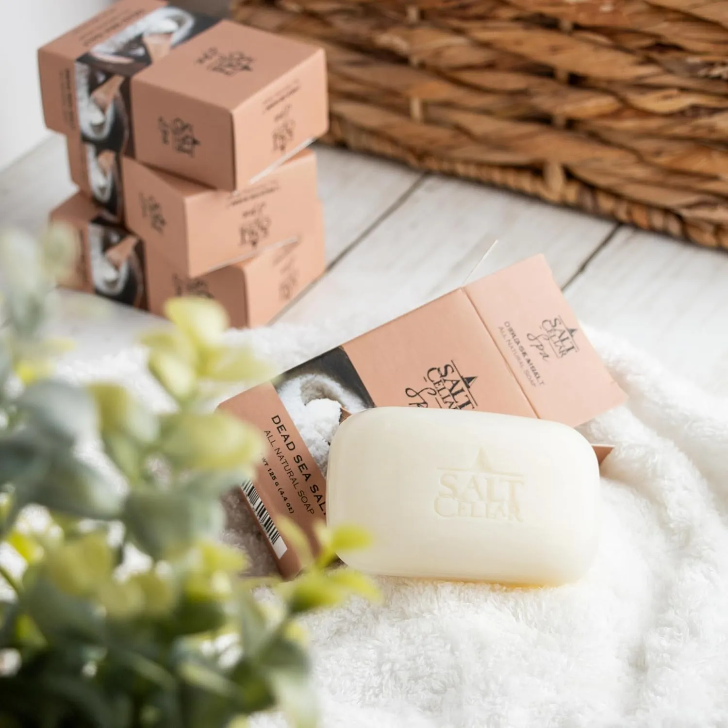 Salt Cellar Spa All Natural Dead Sea Mineral Soap – Pack of 4 – Nourishing & Hydrating for Glowing, Healthy Skin – Ideal for Eczema, Psoriasis, and Dry Skin Relief