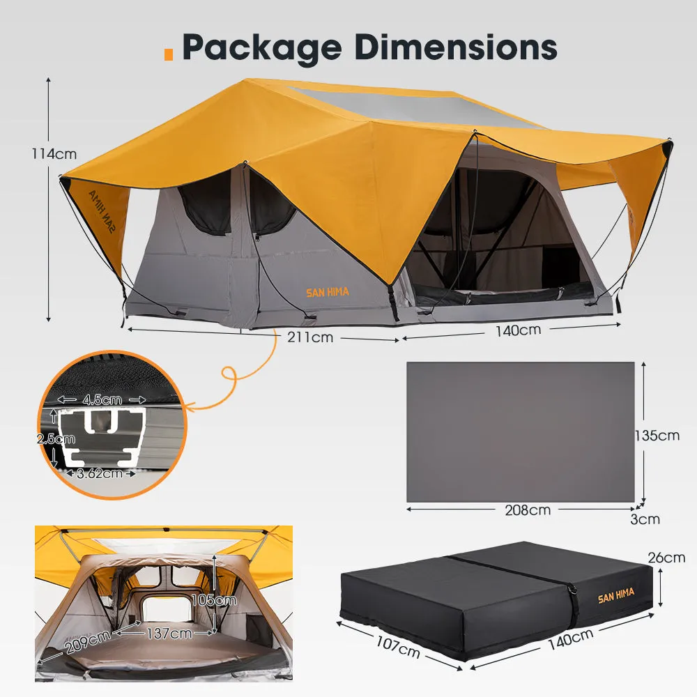 San Hima Alpine Roof Top Tent With Ladder Outdoor Camping Waterproof Car 4WD 4X4