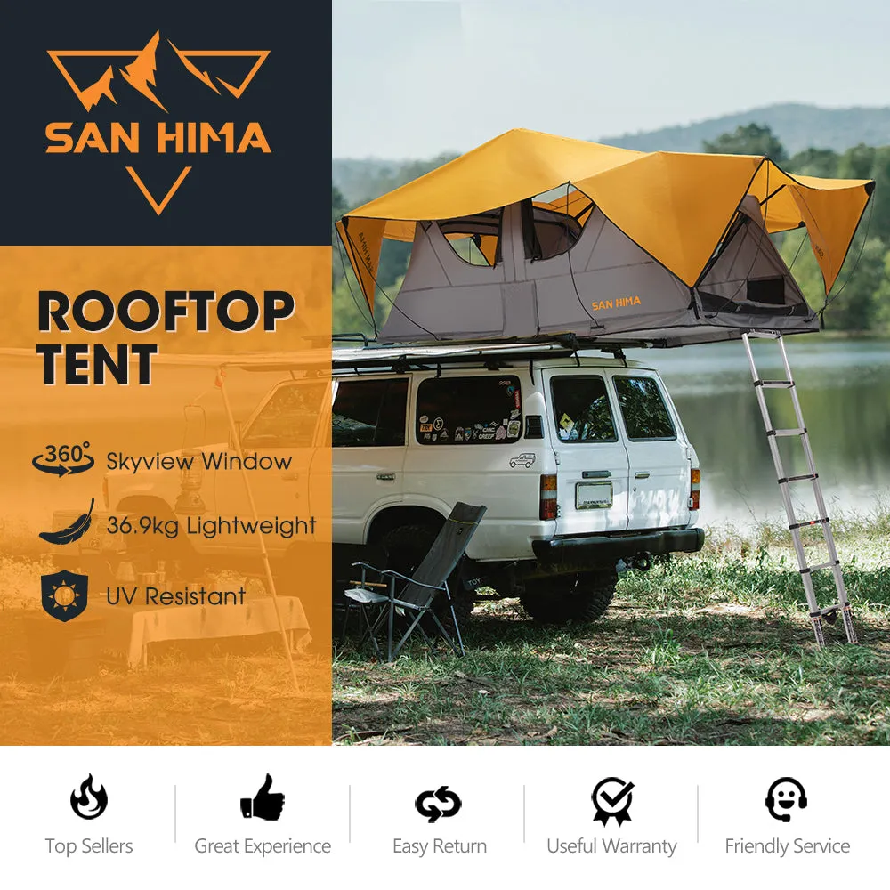 San Hima Alpine Roof Top Tent With Ladder Outdoor Camping Waterproof Car 4WD 4X4