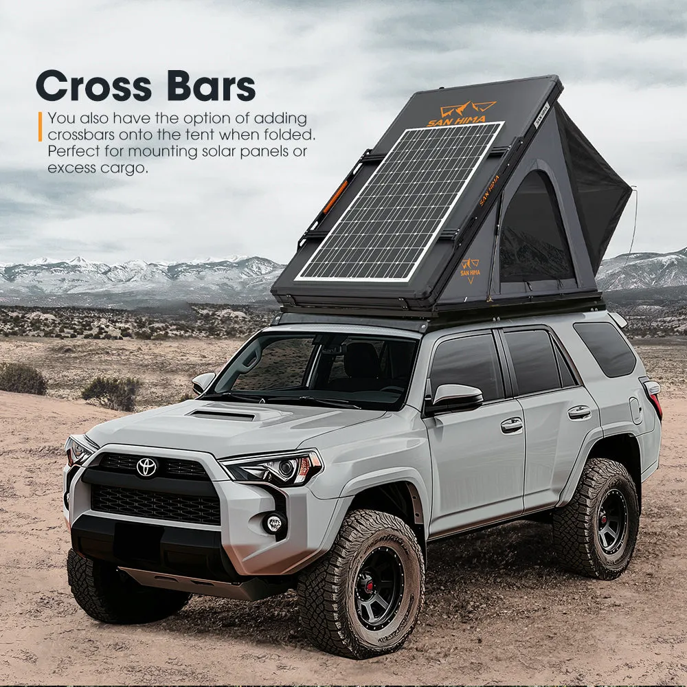 San Hima kalbarri Lite Rooftop Tent Hardshell Grey Ladder&Rack 250W Solar Panel