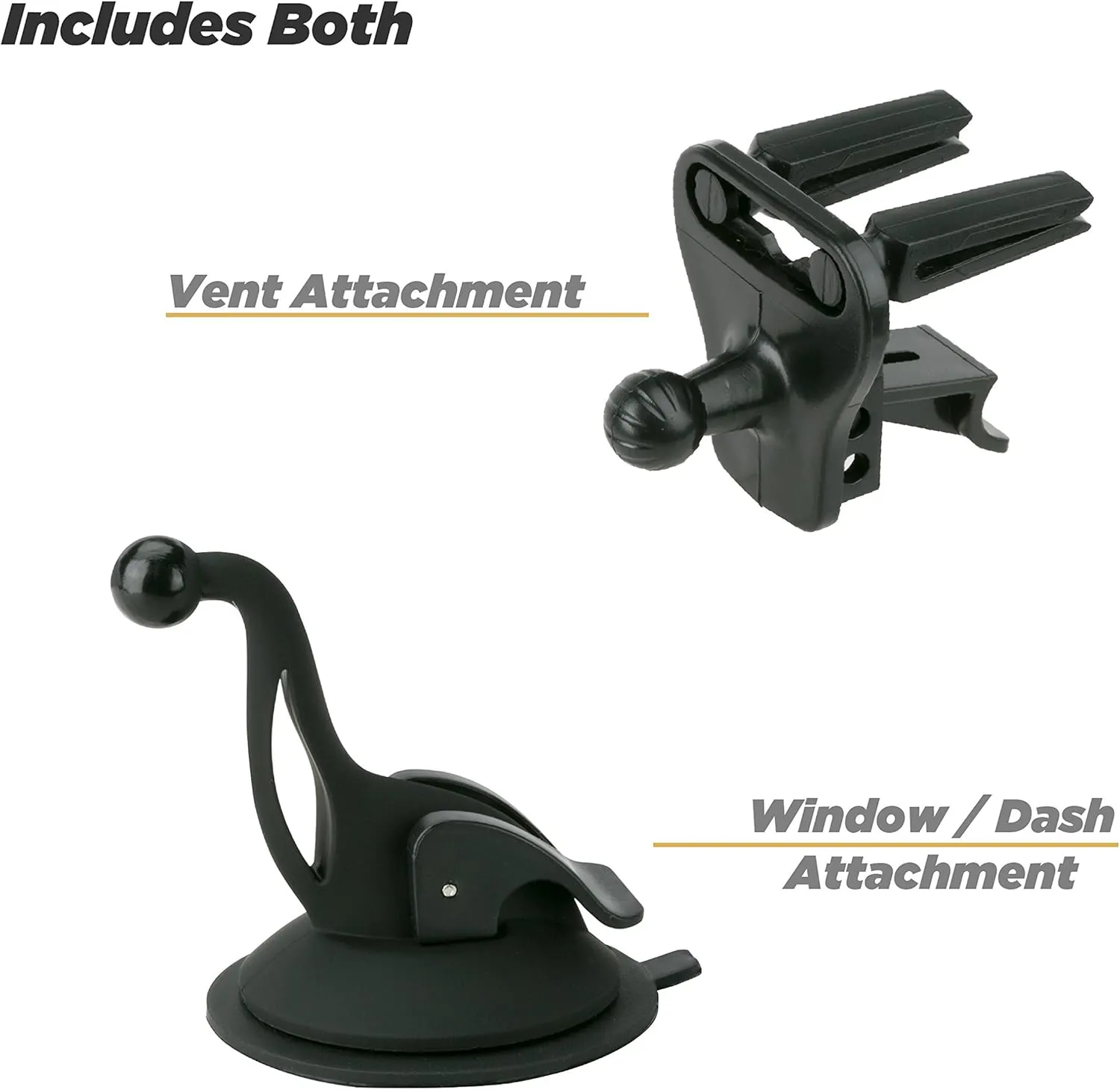 Scosche HDVM-1 3-in-1 Universal Vent and Suction Cup Mount for Mobile Devices | StickGrip Base and Vent Clips Included