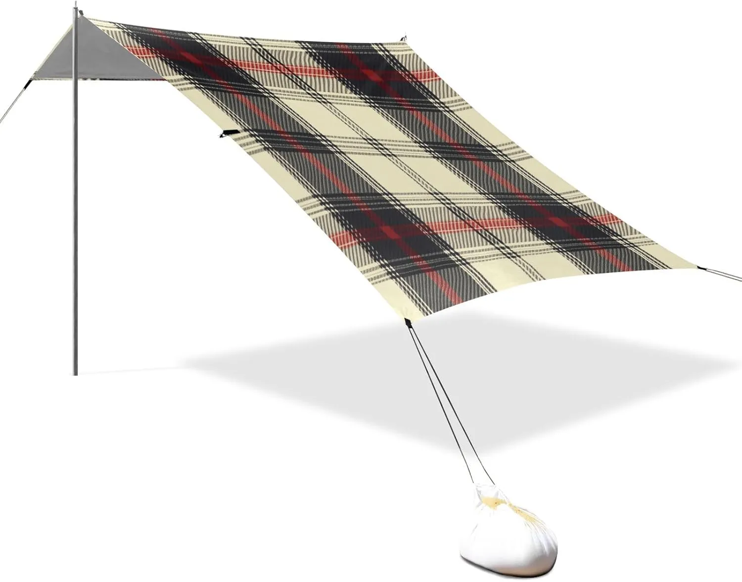 Scotland Buffalo Plaid Designed UPF50  Beach Cabana Tent Easy Setup Portable Sunshade with Carrying Bag for Camping, Picnics, Backyard toldos para Playa