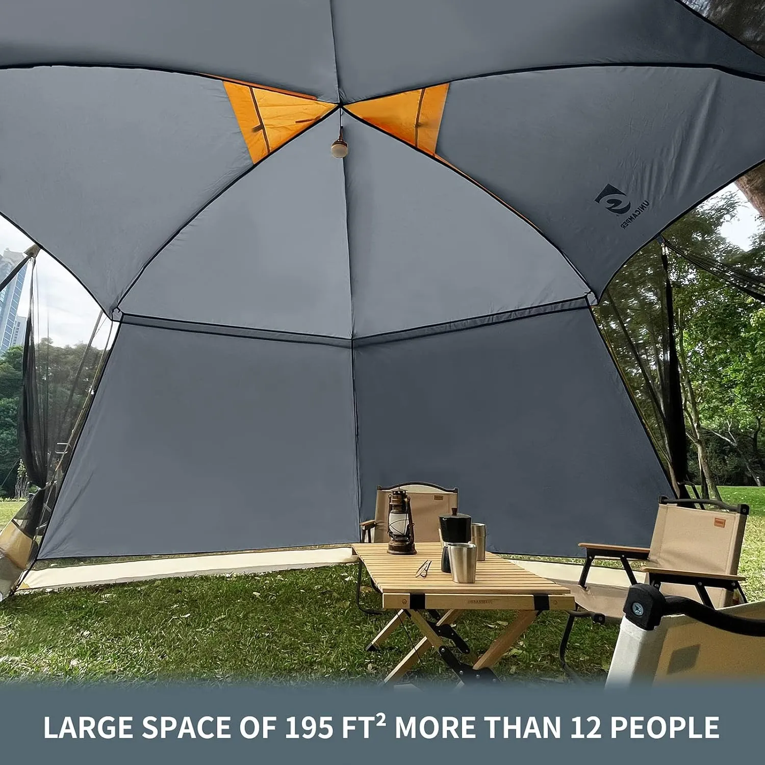 Screen House Mesh Mosquito Tent UPF 50  Canopy Shelter Shade Easy Setup & Waterproof with Sidewall for Patios Outdoor Camping Activities(Khaki)