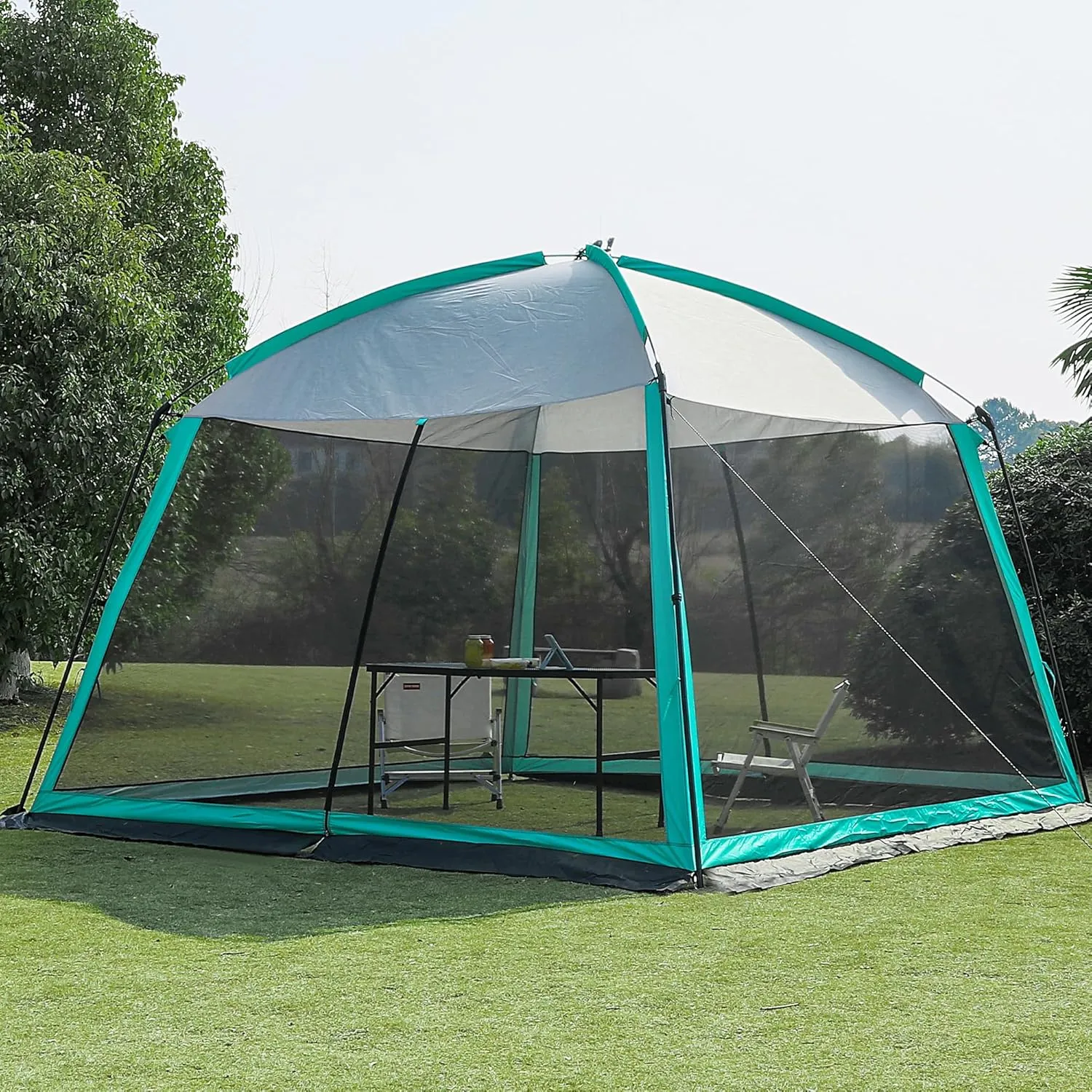 Screen House Room 11x11 Ft Mesh Net Tent Canopy Shelter Gazebo, Easy Setup & Waterproof & Sunshade, Suitable for Camping Trip, Backyard, Beach, Picnic