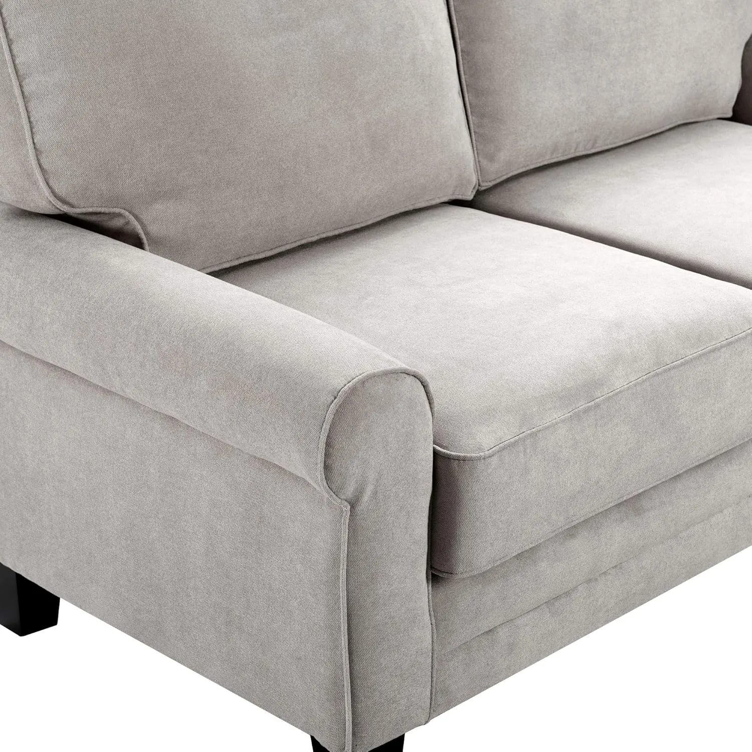 Serta UPH10133B Copenhagen Storage Sofa, 61" Loveseat, Light Gray