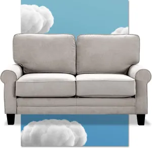 Serta UPH10133B Copenhagen Storage Sofa, 61" Loveseat, Light Gray