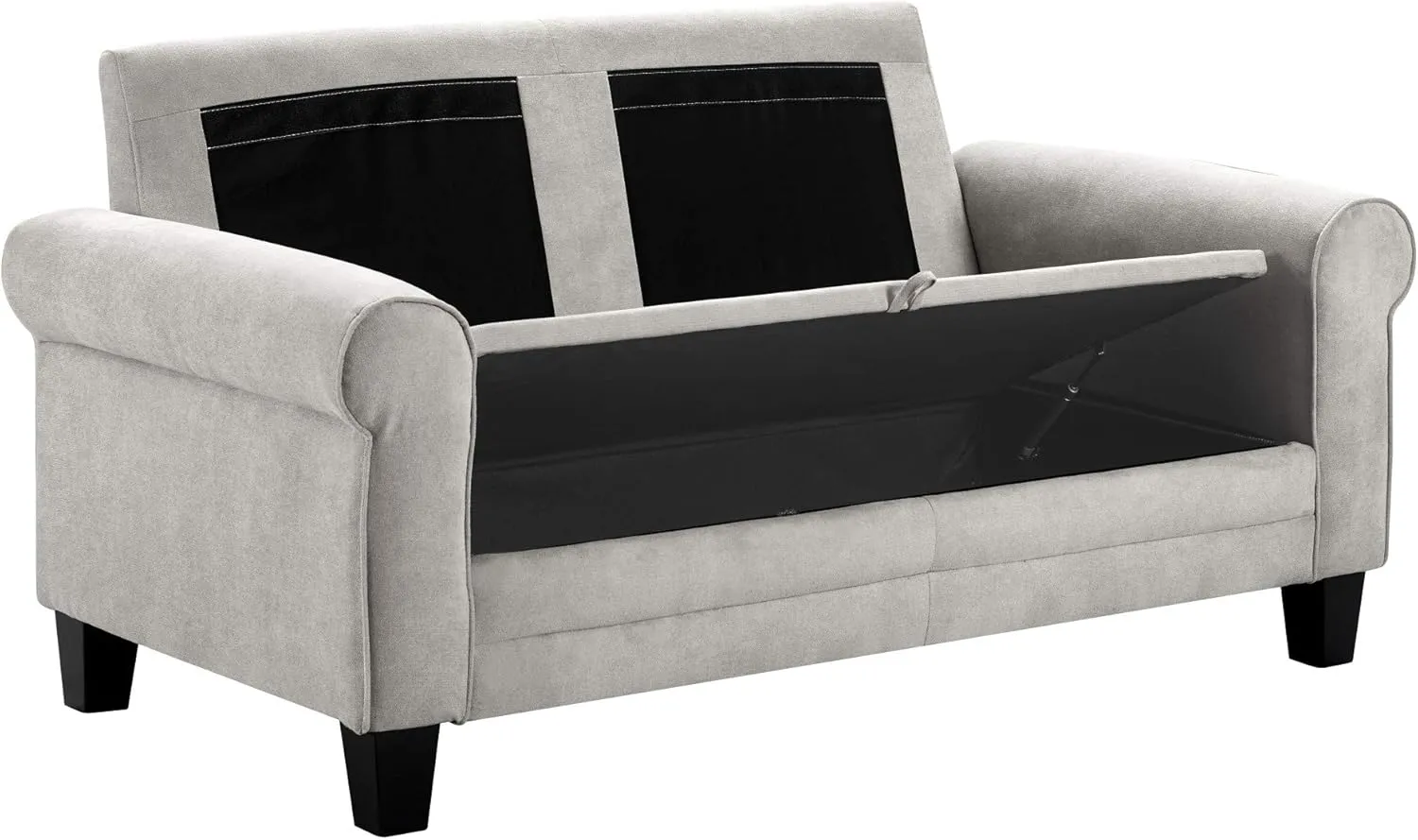 Serta UPH10133B Copenhagen Storage Sofa, 61" Loveseat, Light Gray