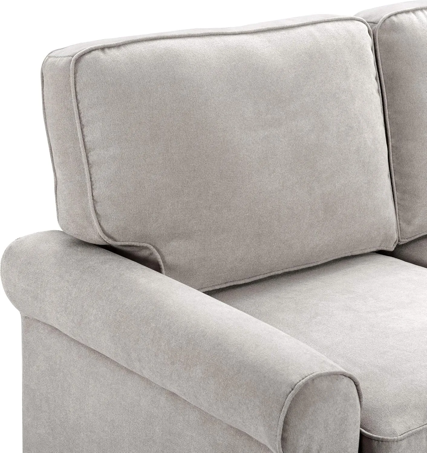 Serta UPH10133B Copenhagen Storage Sofa, 61" Loveseat, Light Gray