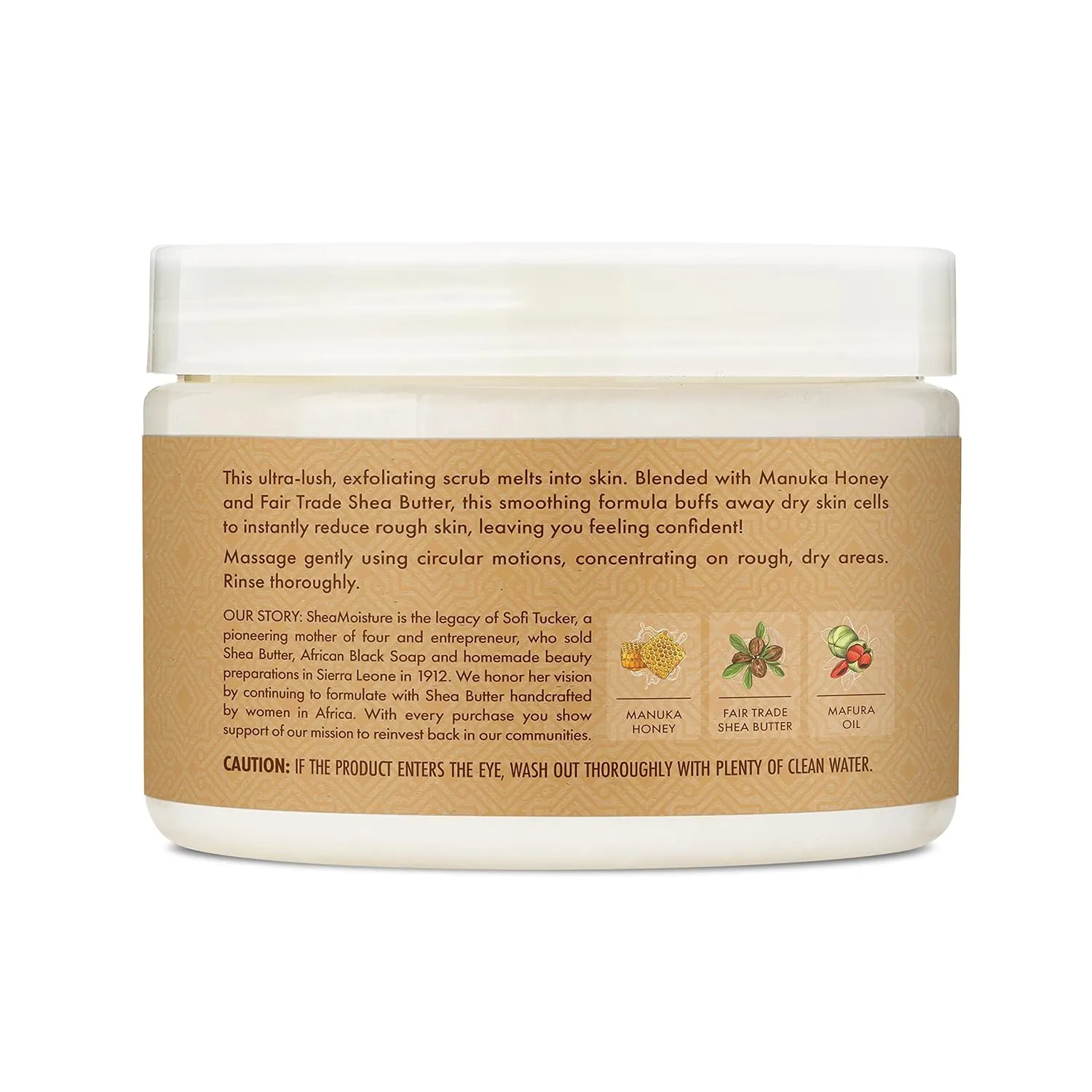 SheaMoisture Smoothing Body Scrub Manuka Honey To Reduce Rough Skin Exfoliating Body Scrub with Fair Trade Shea Butter 11.3 oz (Pack of 2)
