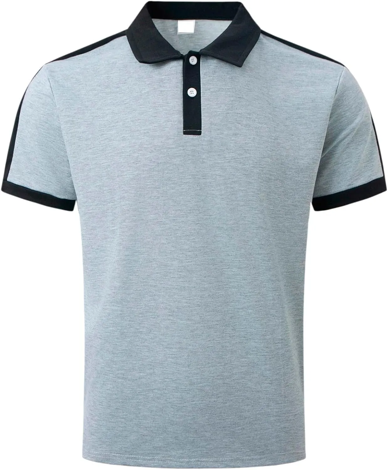 Short Sleeve Polo Shirts for Mens Lightweight Collared Shirts Casual Golf Polo T Shirts Solid Color Work Shirts