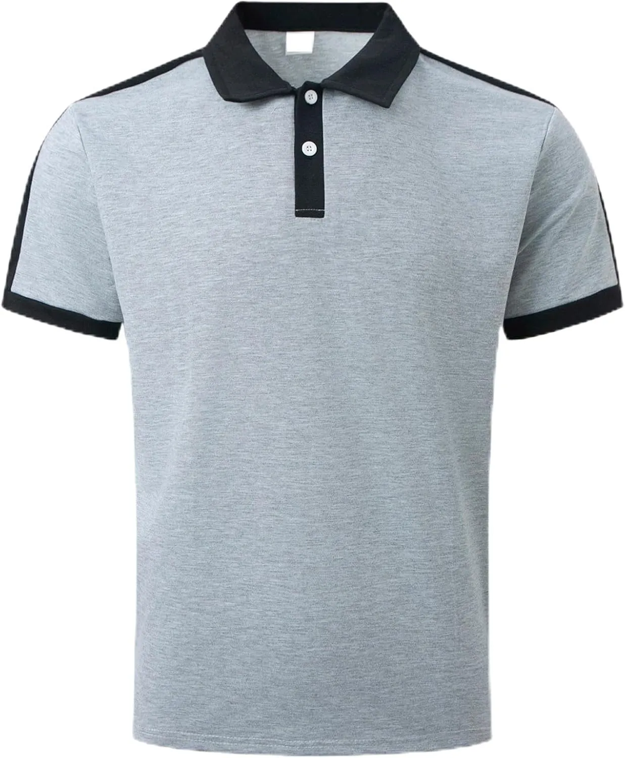 Short Sleeve Polo Shirts for Mens Lightweight Collared Shirts Casual Golf Polo T Shirts Solid Color Work Shirts