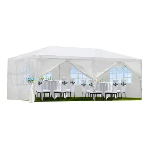 Sidewalls Sleek Party - White Outdoor Limited-stock sale Tent Removable 6 With Gazebo Wedding Canopy