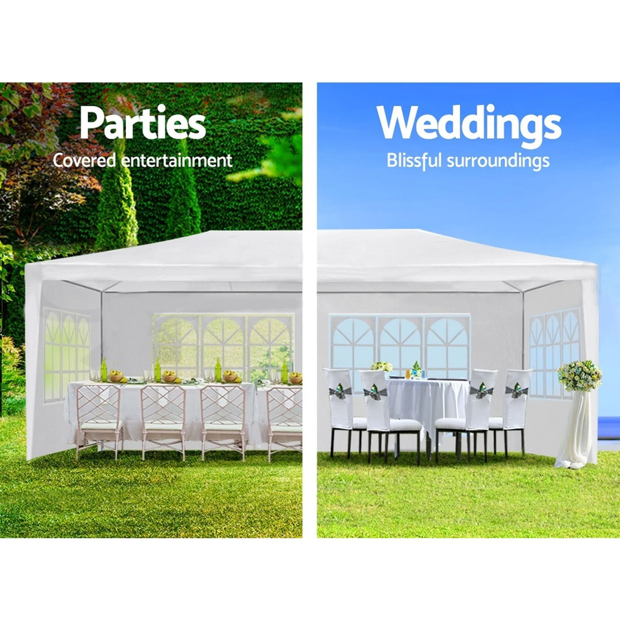 Sidewalls Sleek Party - White Outdoor Limited-stock sale Tent Removable 6 With Gazebo Wedding Canopy