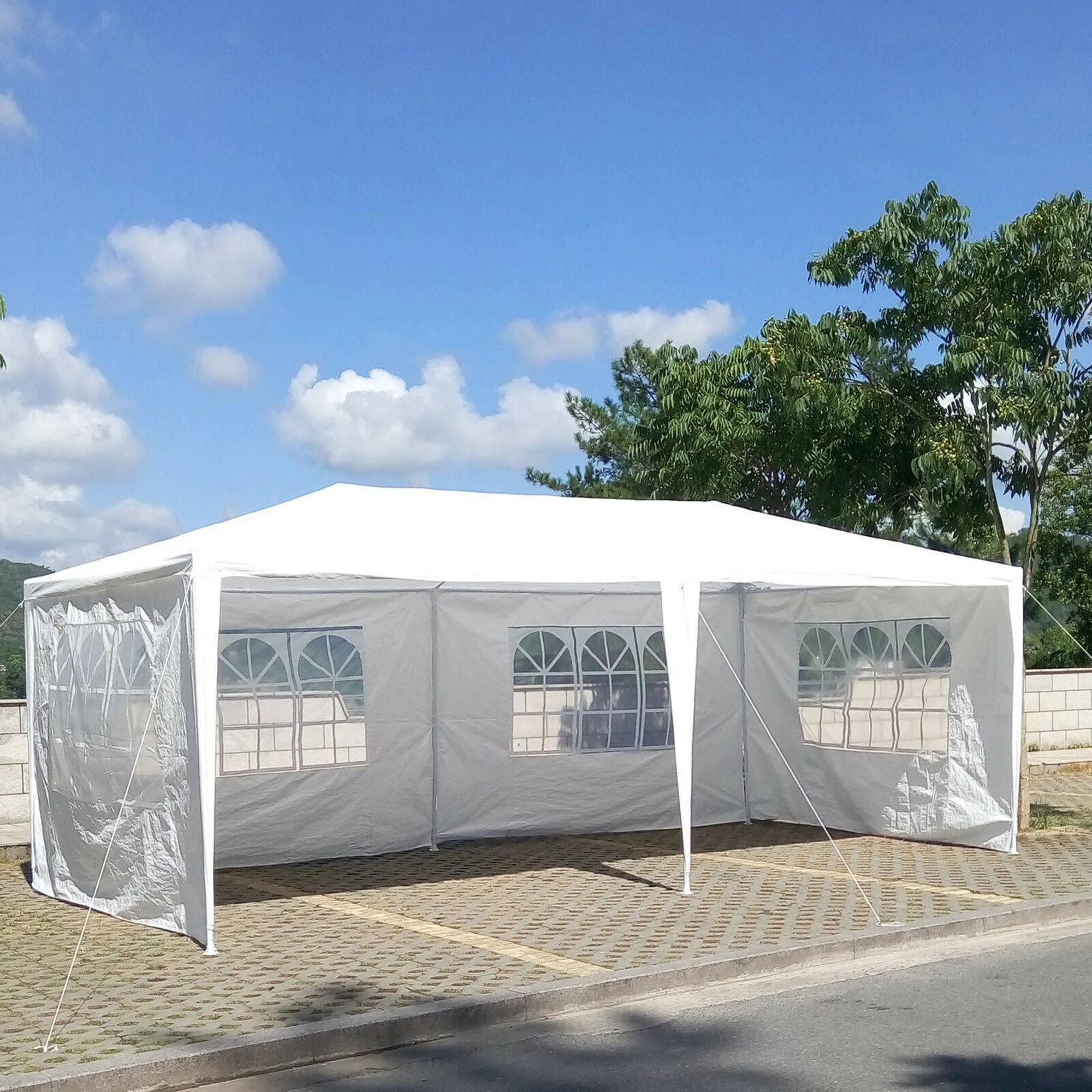 Sidewalls Sleek Party - White Outdoor Limited-stock sale Tent Removable 6 With Gazebo Wedding Canopy