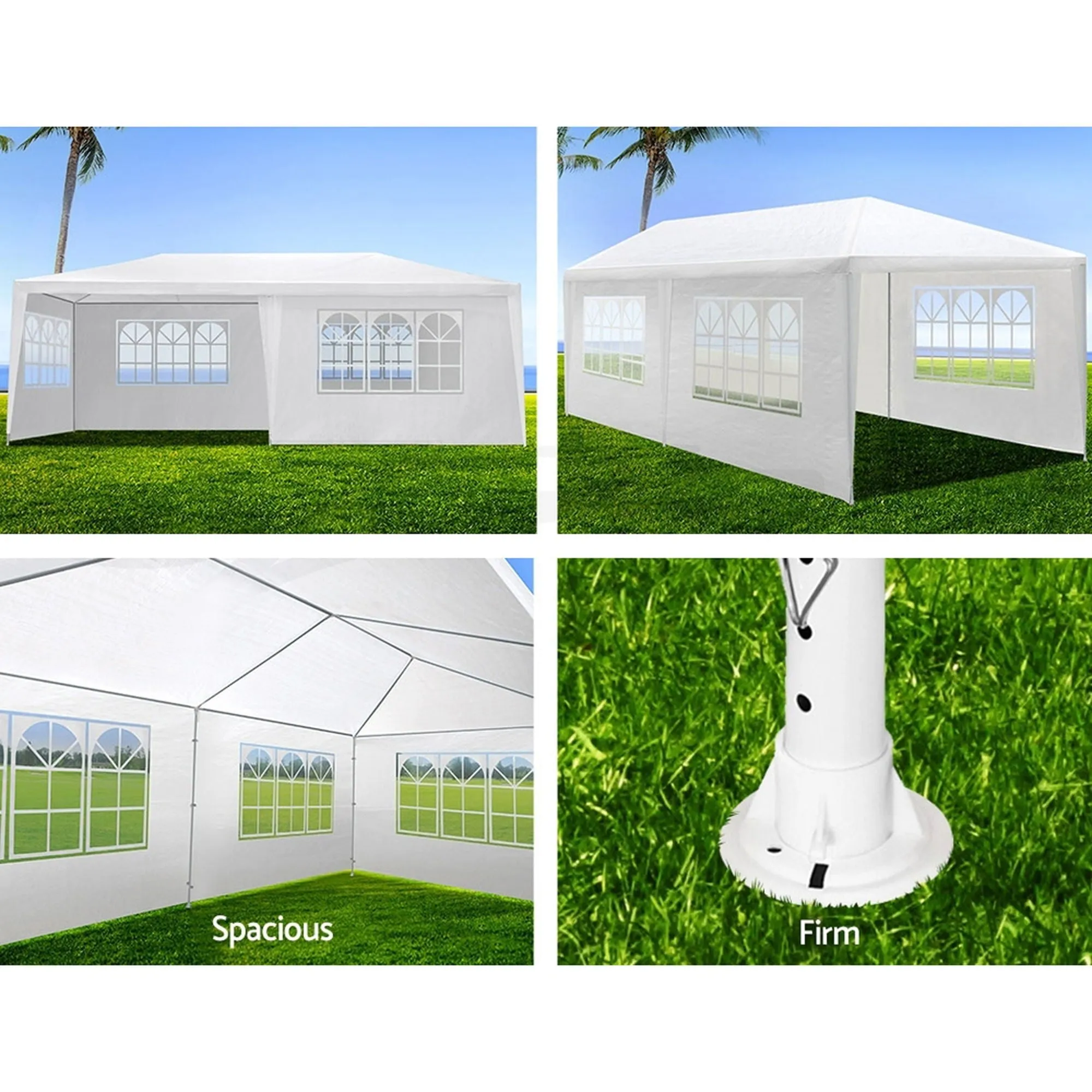 Sidewalls Sleek Party - White Outdoor Limited-stock sale Tent Removable 6 With Gazebo Wedding Canopy
