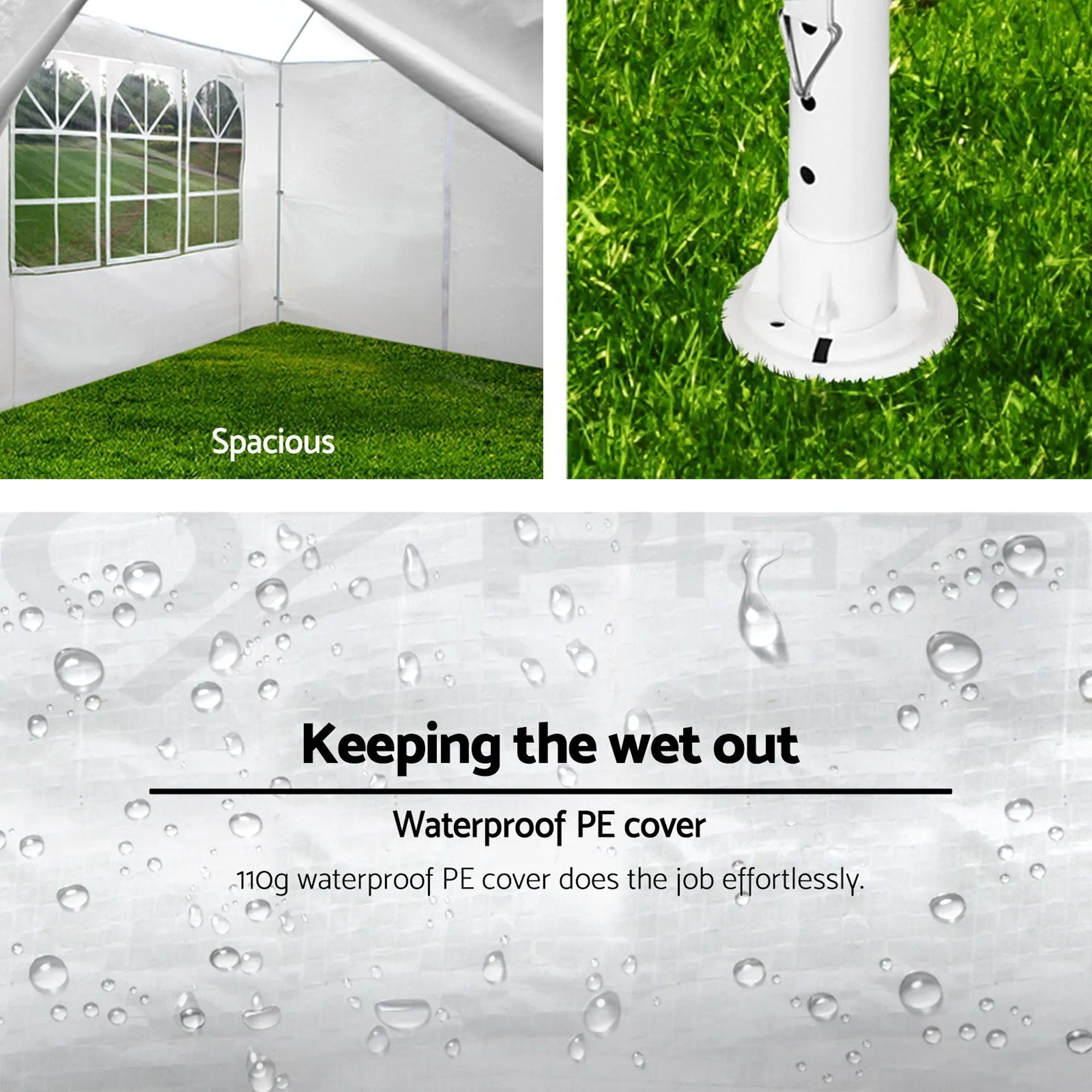 Sidewalls Sleek Party - White Outdoor Limited-stock sale Tent Removable 6 With Gazebo Wedding Canopy