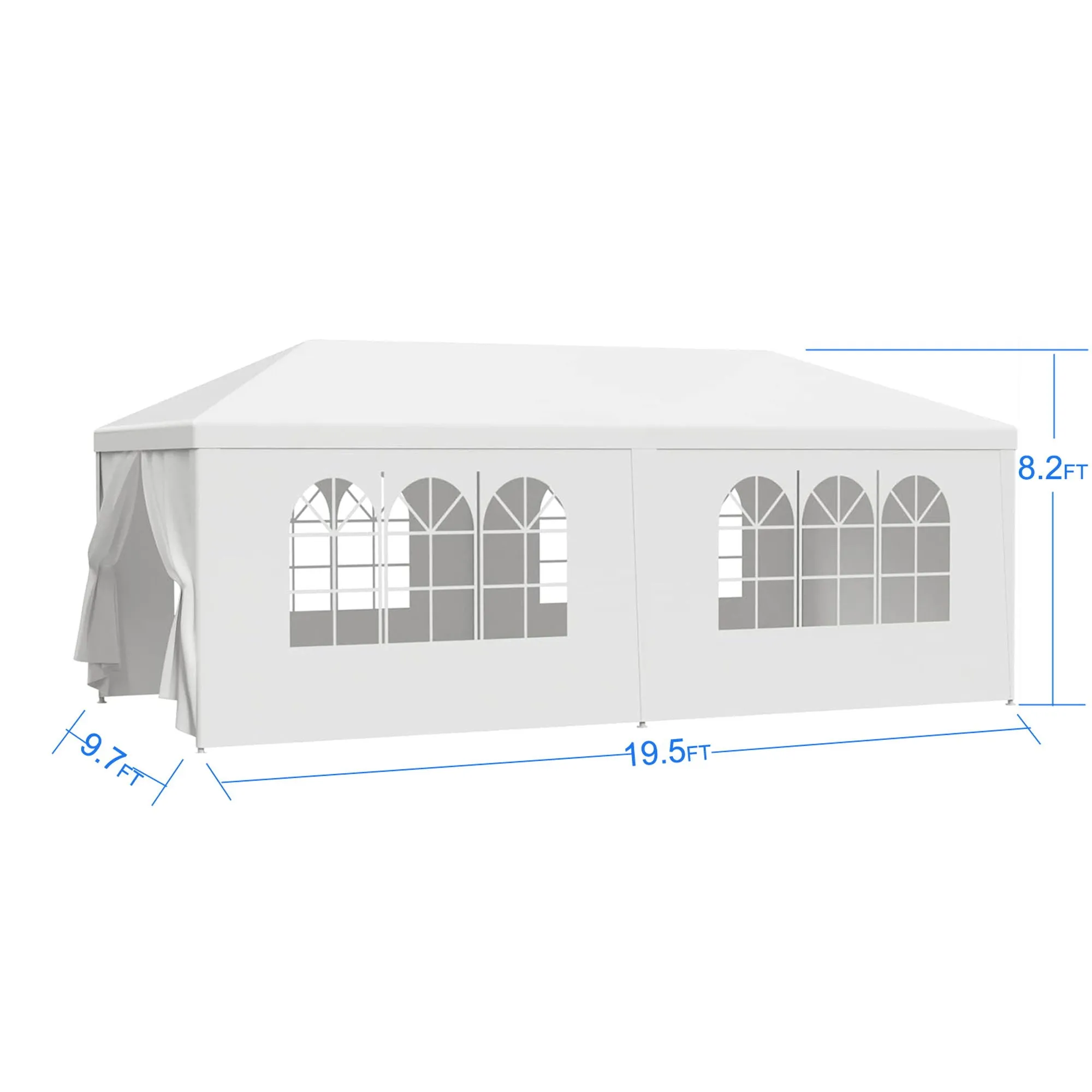 Sidewalls Sleek Party - White Outdoor Limited-stock sale Tent Removable 6 With Gazebo Wedding Canopy