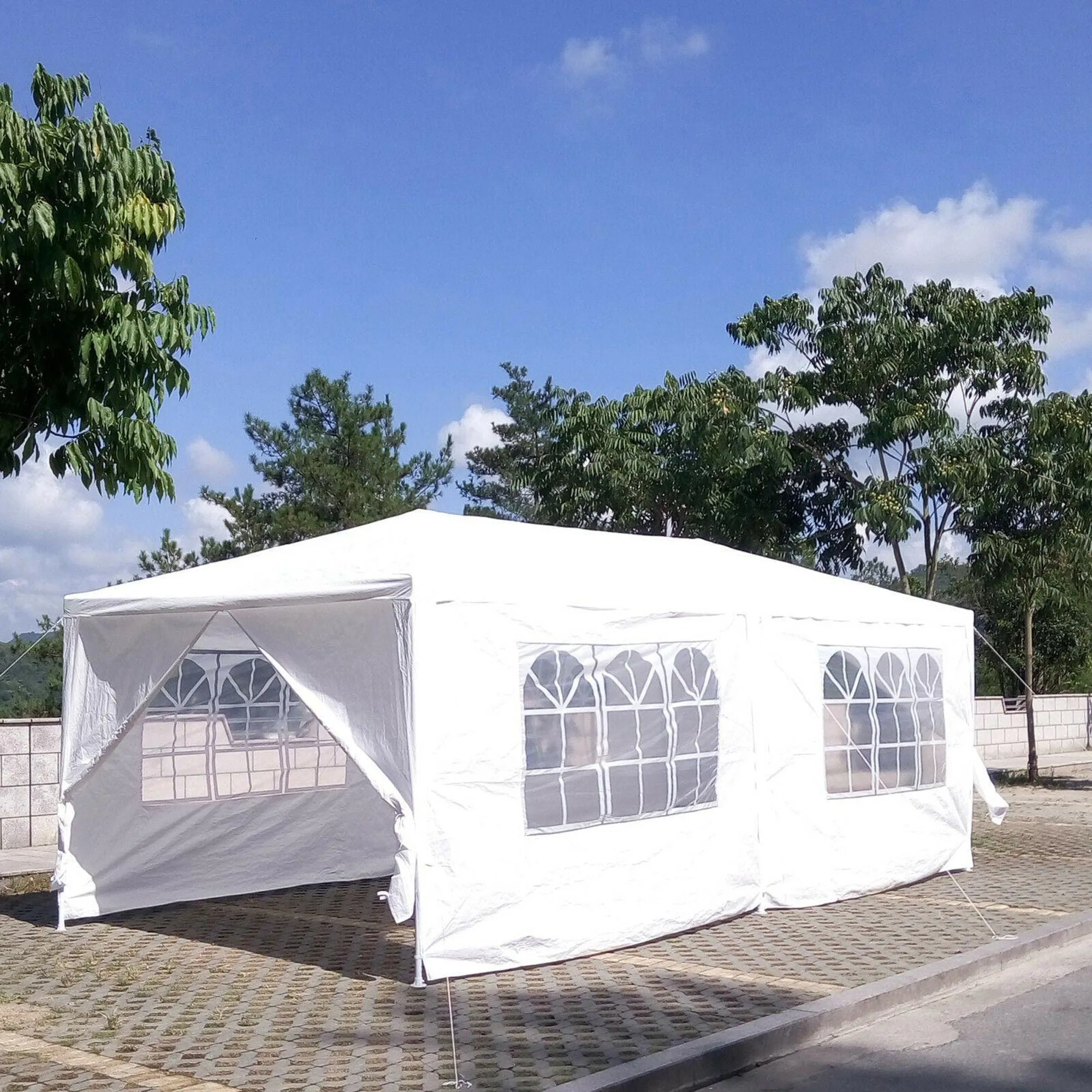 Sidewalls Sleek Party - White Outdoor Limited-stock sale Tent Removable 6 With Gazebo Wedding Canopy
