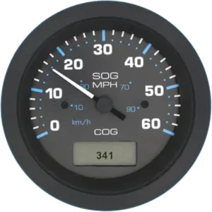 Sierra International 781-684-060P Eclipse Gauge, 3 inch 60 MPH GPS Speedometer