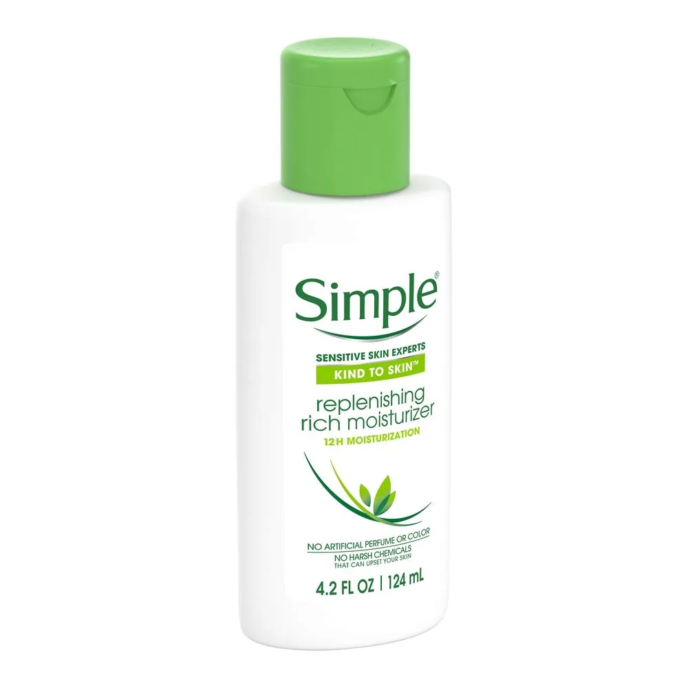 Simple Kind To Skin Replenishing Rich Moisturizer, 4.2 fl oz (124 ml) (Bundle of 3)